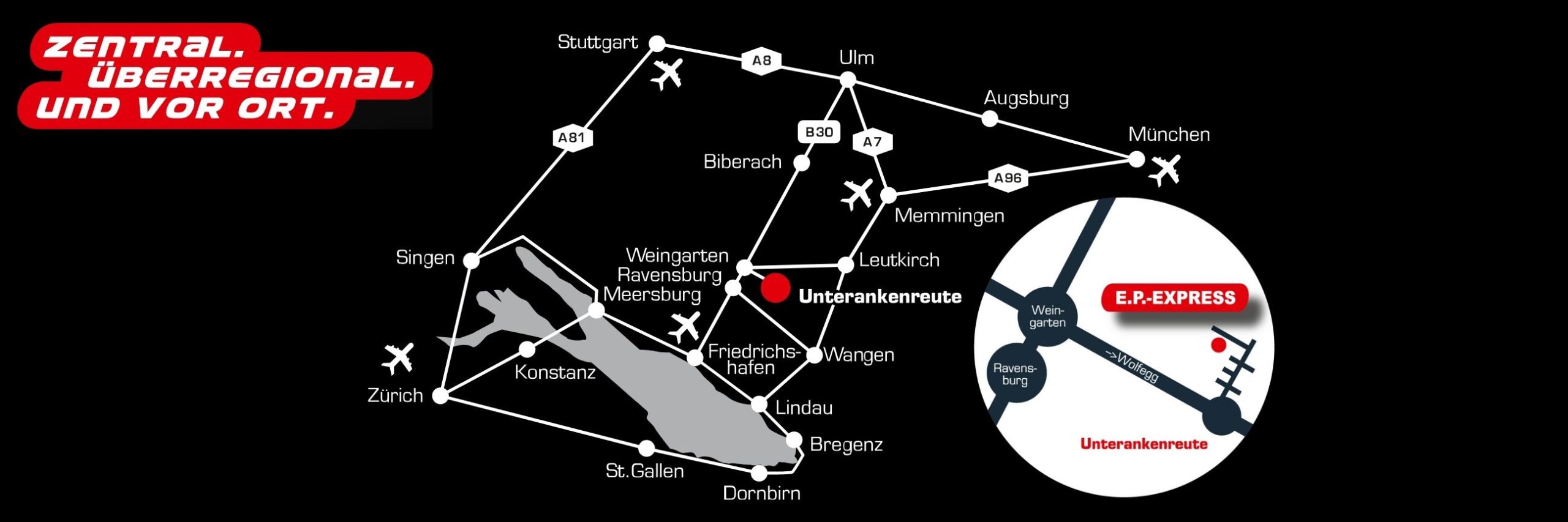 Standort EP-Express Unterankenreute Kontakt EP-Express Spedition